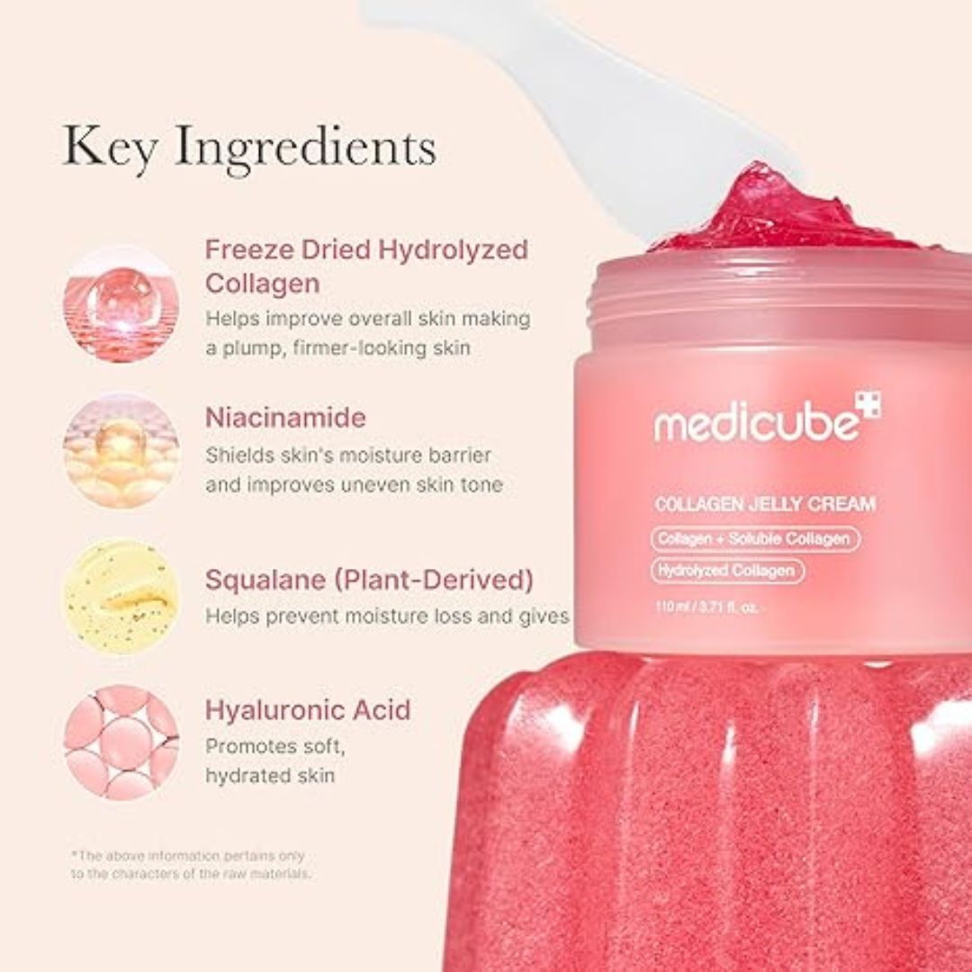 medicube transparent collagen cream improving firmness and radiance